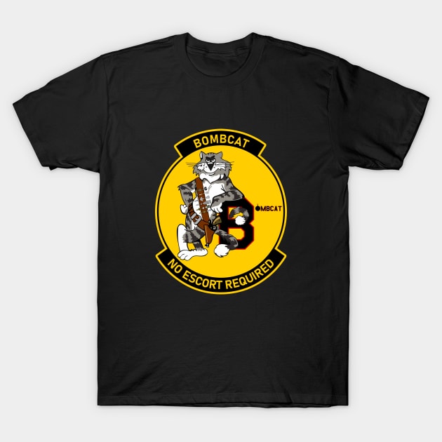 F-14 Tomcat - Bombcat - No Escort Required - Clean Style T-Shirt by TomcatGypsy